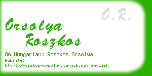 orsolya roszkos business card